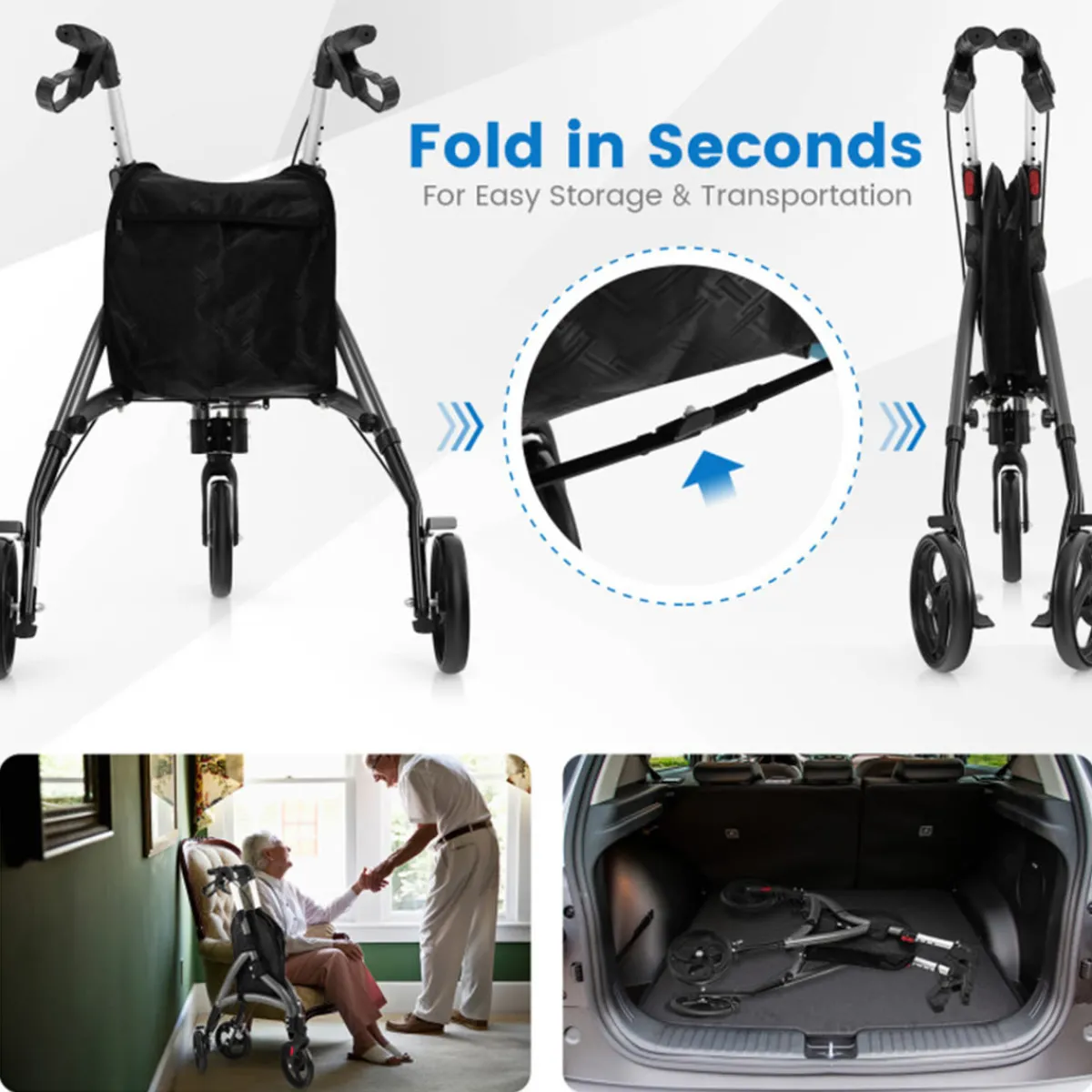 GoPlus (Costway) Foldable Rollator Walker