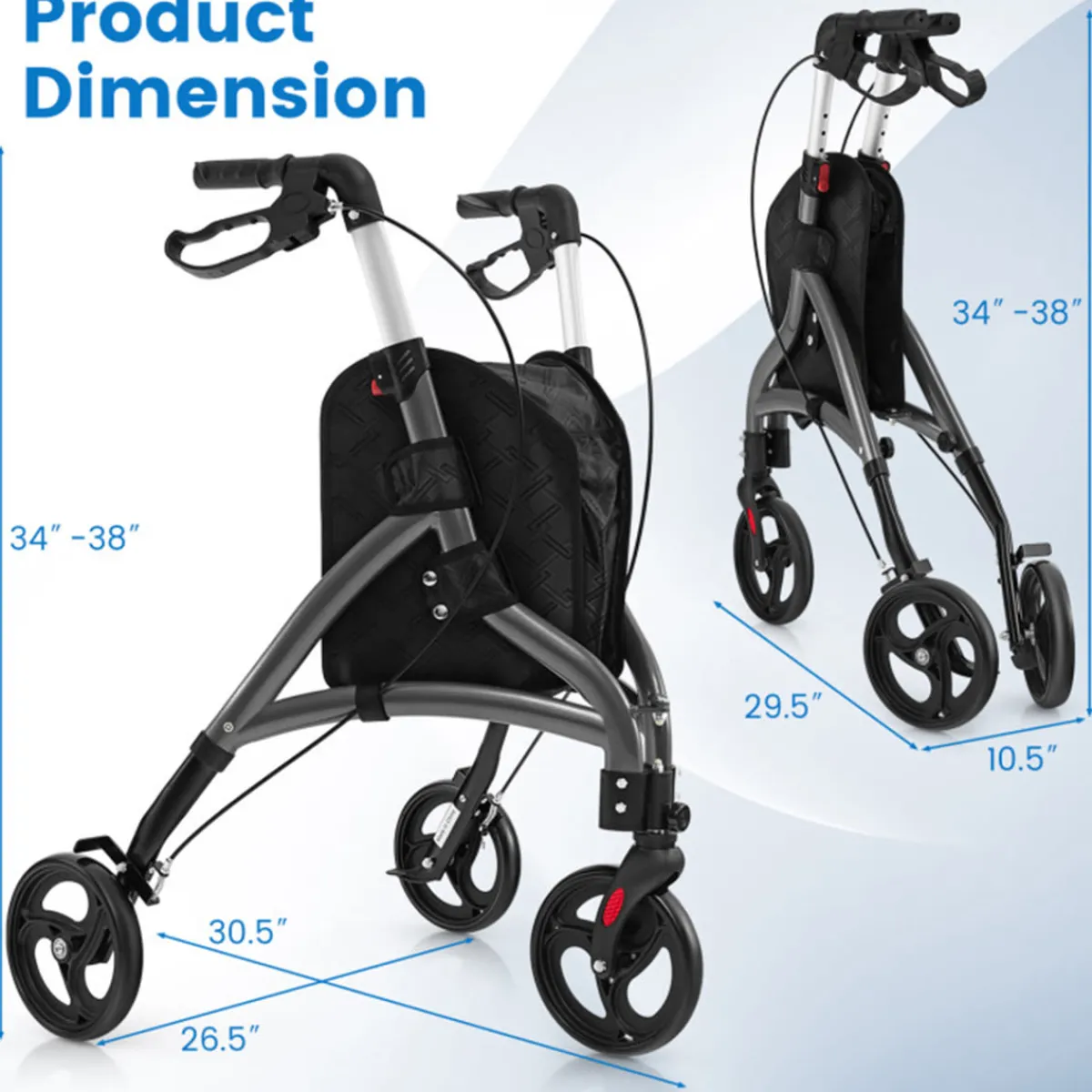GoPlus (Costway) Foldable Rollator Walker