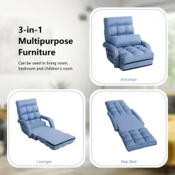 Sharper Image Folding Floor Chair Sofa Bed