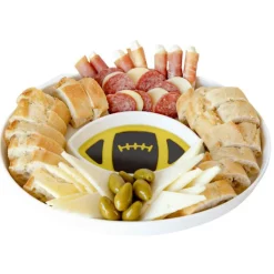 Tzumi Electronics LLC. Football Olive Oil and Vinegar Dipping Platter