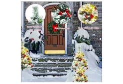 Odash Inc. 2-Ft. Cordless Pre-Lit Walkway Trees (Set of 2)
