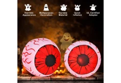 Mindscope Products Inc. 3-Ft. Inflatable Halloween Eyeballs (Set of 2)