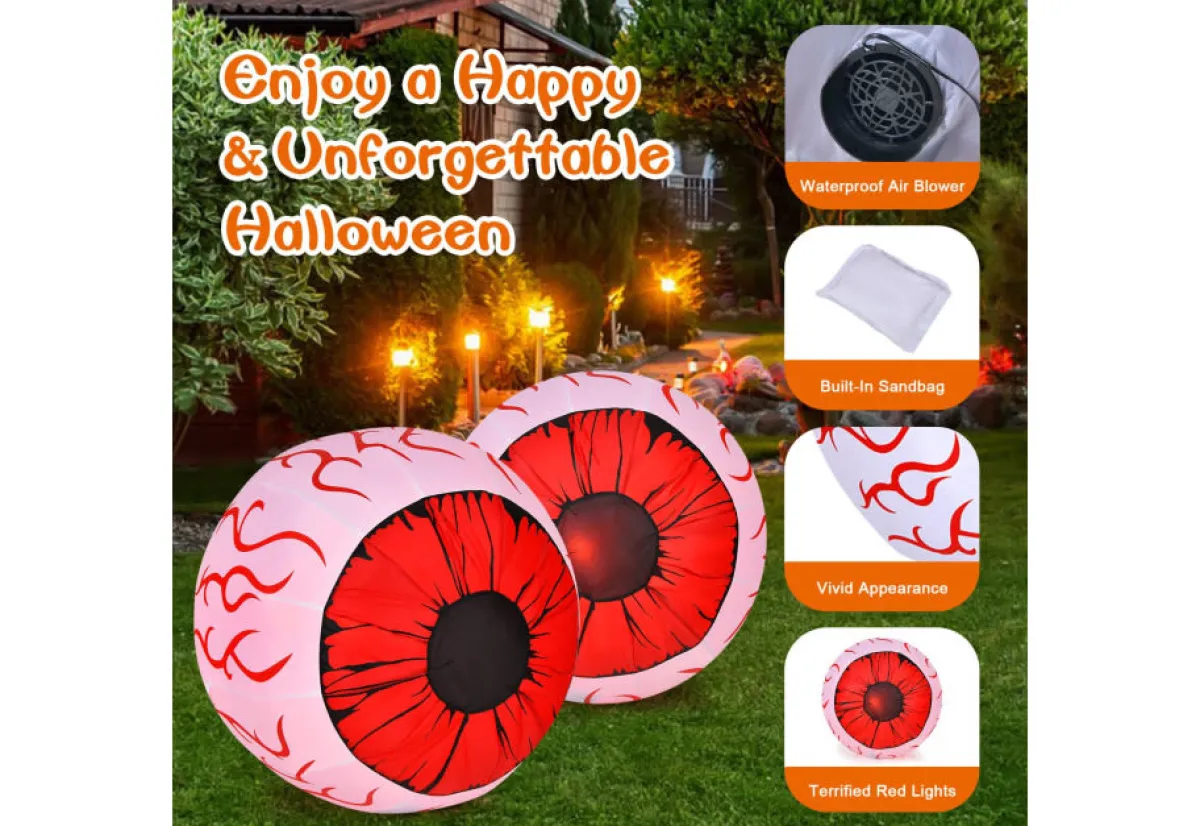 Mindscope Products Inc. 3-Ft. Inflatable Halloween Eyeballs (Set of 2)