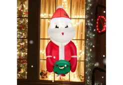 GoPlus (Costway) 3-Ft. Inflatable Santa Claus with Suction Cups
