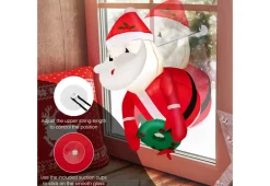 GoPlus (Costway) 3-Ft. Inflatable Santa Claus with Suction Cups