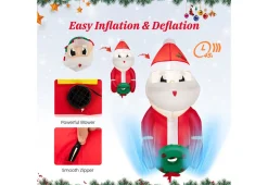 GoPlus (Costway) 3-Ft. Inflatable Santa Claus with Suction Cups