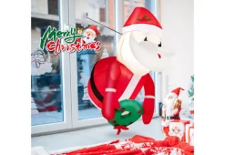 GoPlus (Costway) 3-Ft. Inflatable Santa Claus with Suction Cups