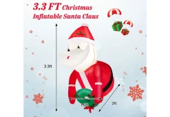 GoPlus (Costway) 3-Ft. Inflatable Santa Claus with Suction Cups