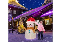 GoPlus (Costway) 4-Ft. Inflatable Snowman with Rotating LED Lights