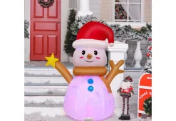 GoPlus (Costway) 4-Ft. Inflatable Snowman with Rotating LED Lights