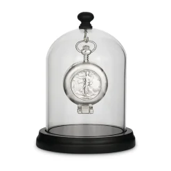 UPM Global LLC Glass Dome Silver Walking Liberty Half Dollar Pocket Watch