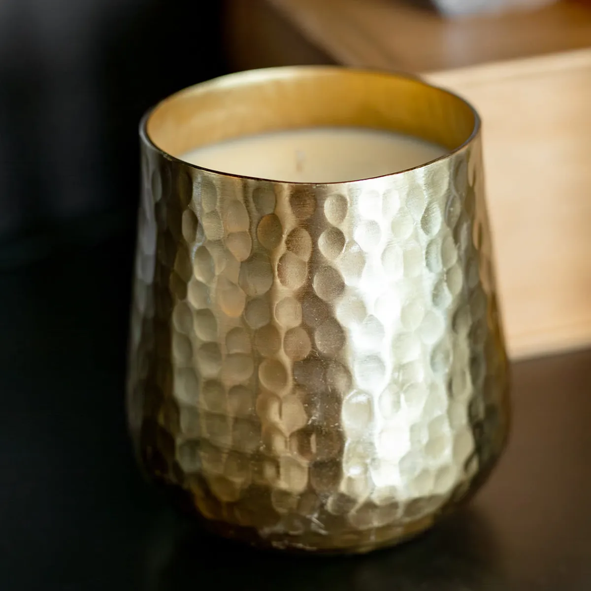 Unplug Soy Candles LLC Gold Hammered Soy Candle