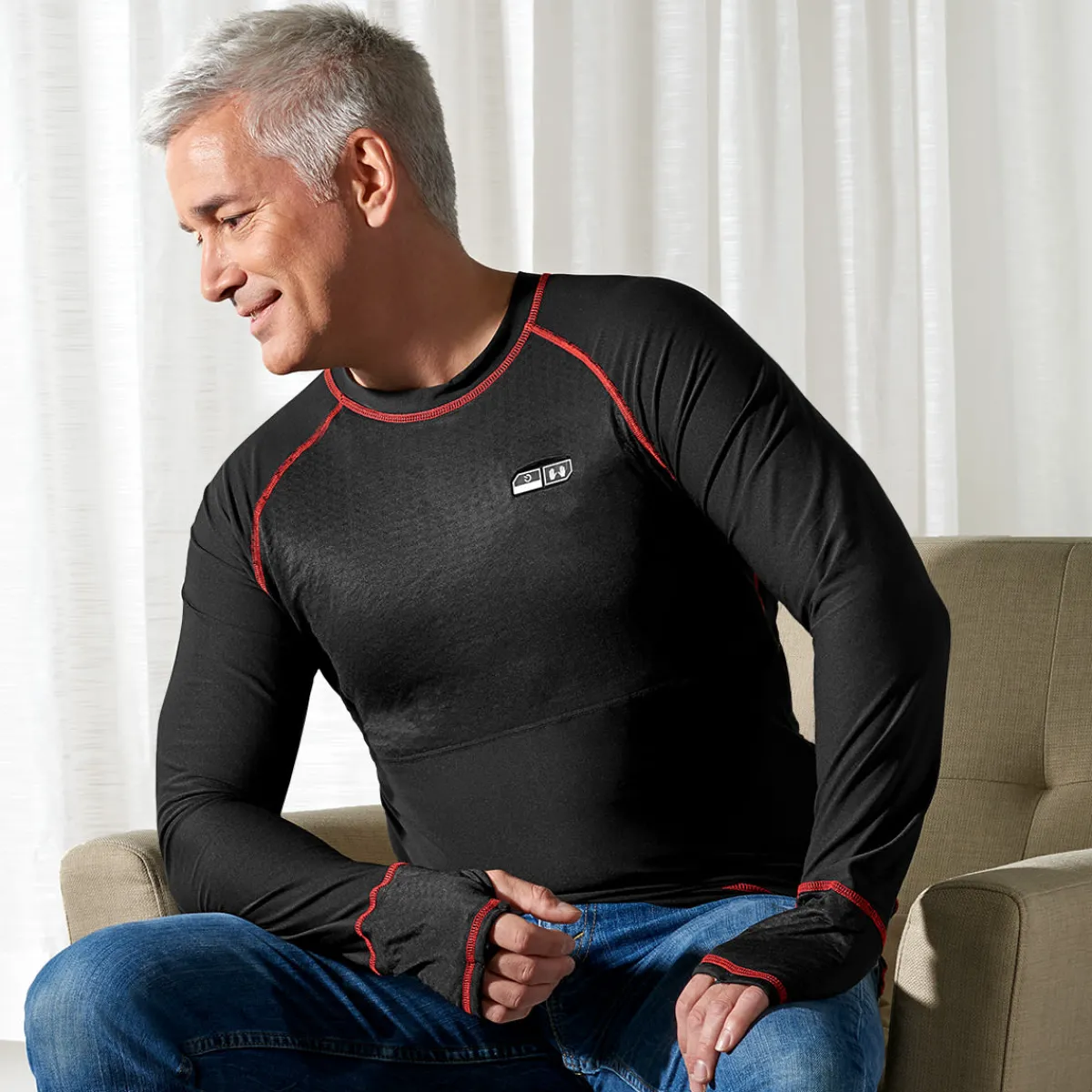 Sharper Image Heated Shirt Base Layer by