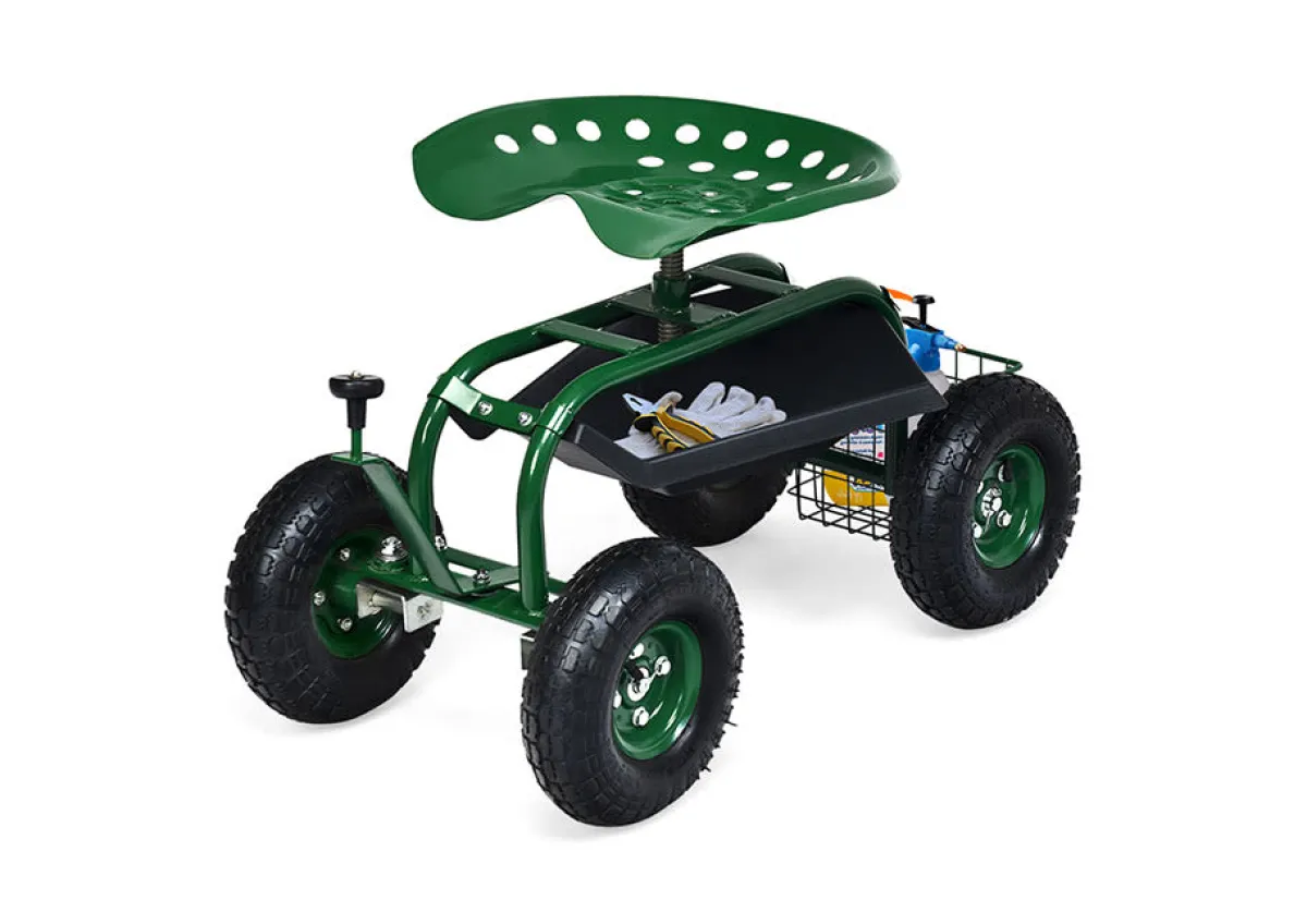 Golf Gifts and Gallery Heavy Duty Rolling Garden Seat