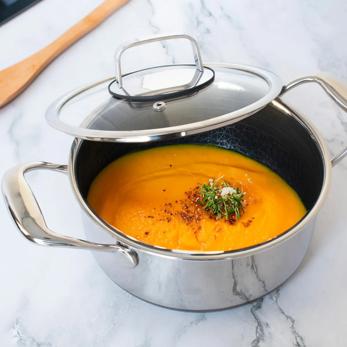 Sharper Image Hybrid Stock Pot with Lid