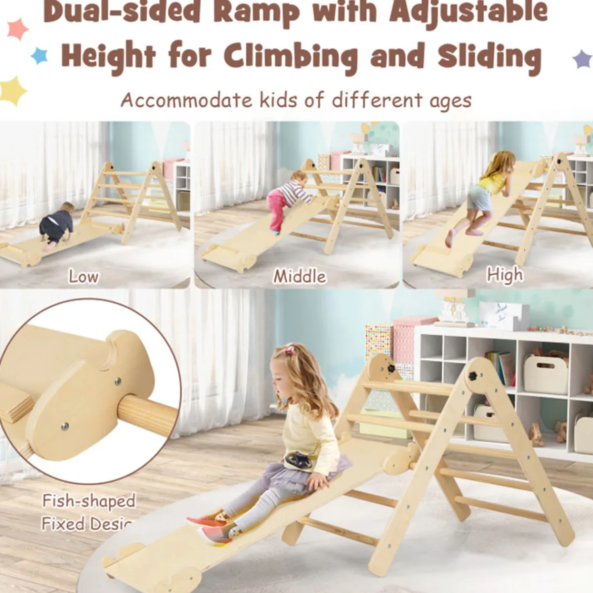 GoPlus (Costway) 7-in-1 Climbing Toy Connected Table and Chair Set