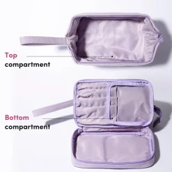 RQ Innovasions formerly FarB Trading Ltd. 2-in-1 Cosmetic Case with Makeup Brush Compartment