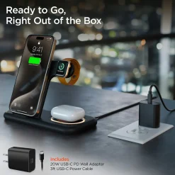 Hypercel 4-in-1 Foldable Apple Charging Station