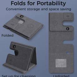 SCTP Inc (RSPA and Sungale) 3-in-1 Foldable Wireless Charging Stand