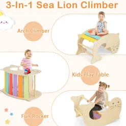 GoPlus (Costway) 7-in-1 Indoor Climbing Toys with Reversible Ramp