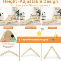 GoPlus (Costway) 7-in-1 Indoor Climbing Toys with Reversible Ramp