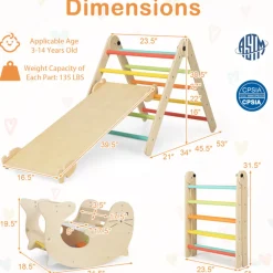 GoPlus (Costway) 7-in-1 Indoor Climbing Toys with Reversible Ramp