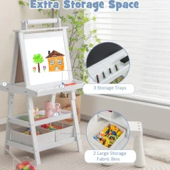 GoPlus (Costway) 3-in-1 Kids Double-Sided Art Easel