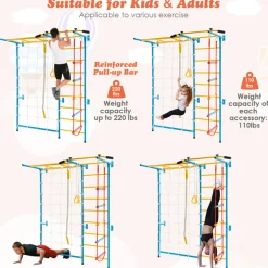 GoPlus (Costway) 7-in-1 Kids Indoor Swedish Wall Gym Set