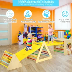 GoPlus (Costway) 5-in-1 Kids Triangle Climber Play Gym Set