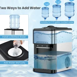 Sharper Image 3-in-1 Water Cooler with Built-In Ice Maker
