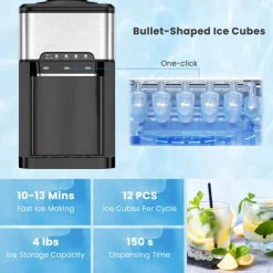 Sharper Image 3-in-1 Water Cooler with Built-In Ice Maker