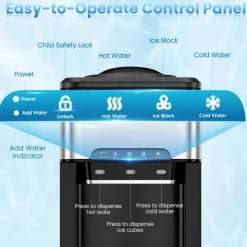 Sharper Image 3-in-1 Water Cooler with Built-In Ice Maker