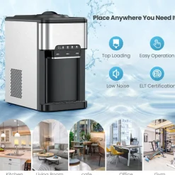 Sharper Image 3-in-1 Water Cooler with Built-In Ice Maker