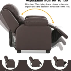 Kids GoPlus (Costway) Kids Deluxe Recliner Chair with Storage Arms
