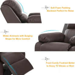 Kids GoPlus (Costway) Kids Deluxe Recliner Chair with Storage Arms