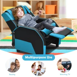 Kids GoPlus (Costway) Kids Gaming Sofa Recliner with Headrest and Footrest