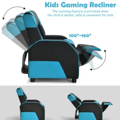 Kids GoPlus (Costway) Kids Gaming Sofa Recliner with Headrest and Footrest