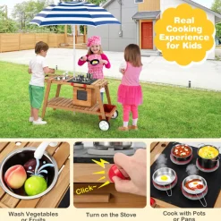 GoPlus (Costway) Kids Play Trolley with Sun Proof Umbrella