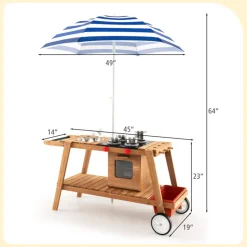 GoPlus (Costway) Kids Play Trolley with Sun Proof Umbrella