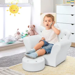 Kids GoPlus (Costway) Kids Princess Sofa with Ottoman