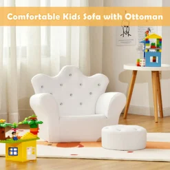 Kids GoPlus (Costway) Kids Princess Sofa with Ottoman