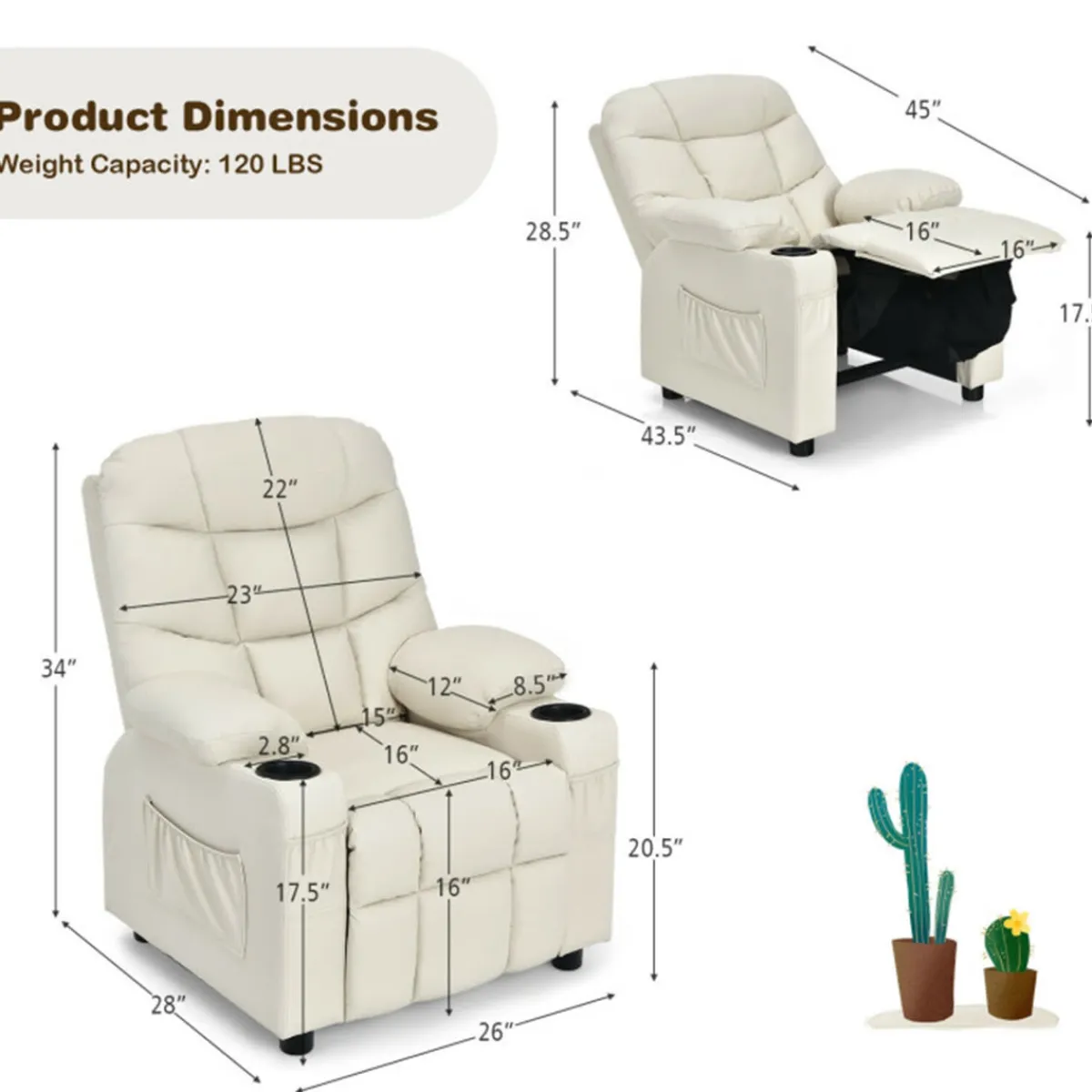 Kids GoPlus (Costway) Kids Recliner Chair