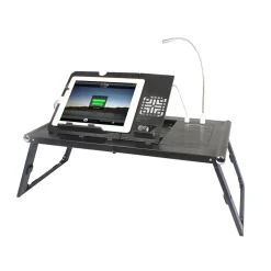 Sharper Image Laptop and Tablet Tray with Built-In Charger by