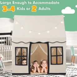 GoPlus (Costway) Large Kids Play Tent with Star String Lights