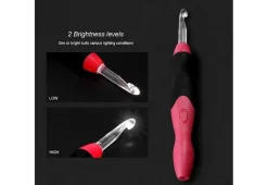 Breza Corp LED Crochet Hooks with Interchangeable Heads