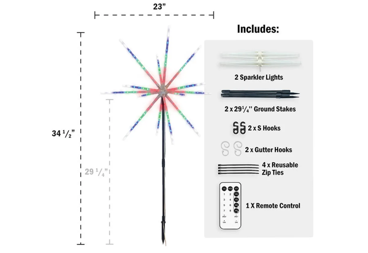 Flipo Group, Inc. LED Garden Sparkler Lights (Set of 2)