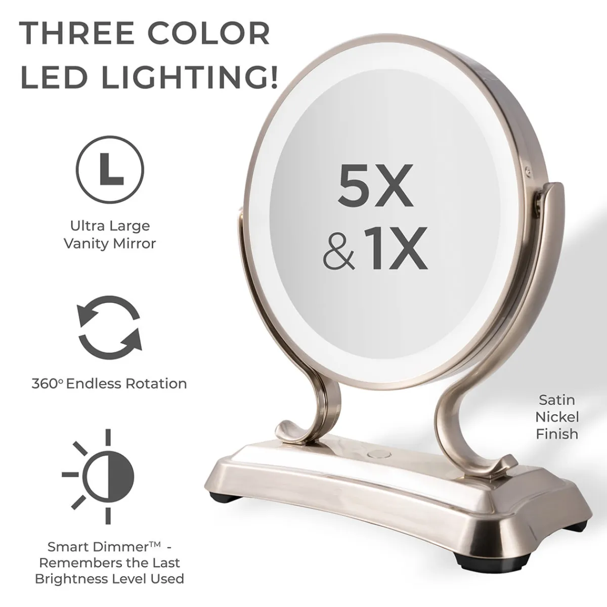Zadro Inc LED Lighted Glamour Makeup Mirror