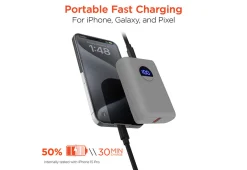 Sharper Image 10,000mAh Fast Charge Power Bank with Digital Display