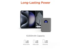 Sharper Image 10,000mAh Fast Charge Power Bank with Digital Display