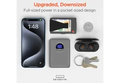 Sharper Image 10,000mAh Fast Charge Power Bank with Digital Display